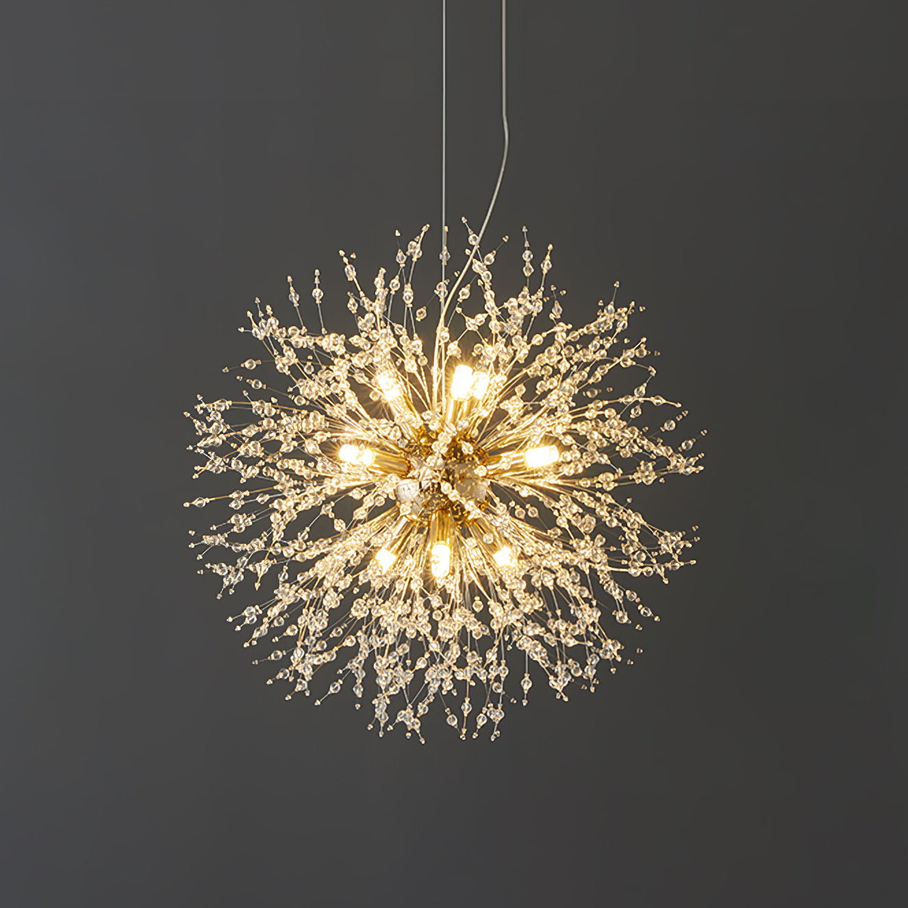 Lustra Lustre Cristal Pissenlit avec Cristaux