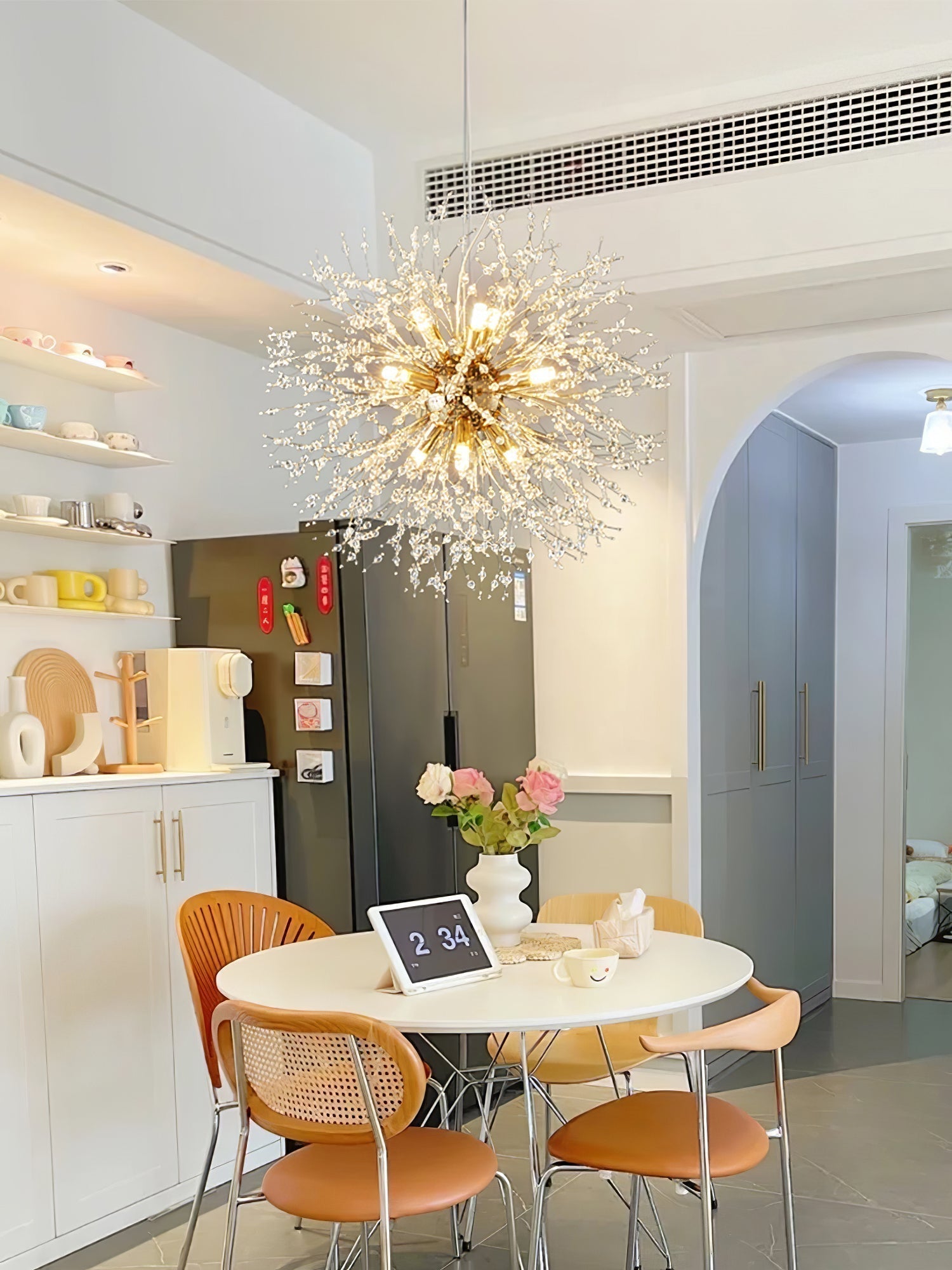 Lustra Lustre Cristal Pissenlit avec Cristaux