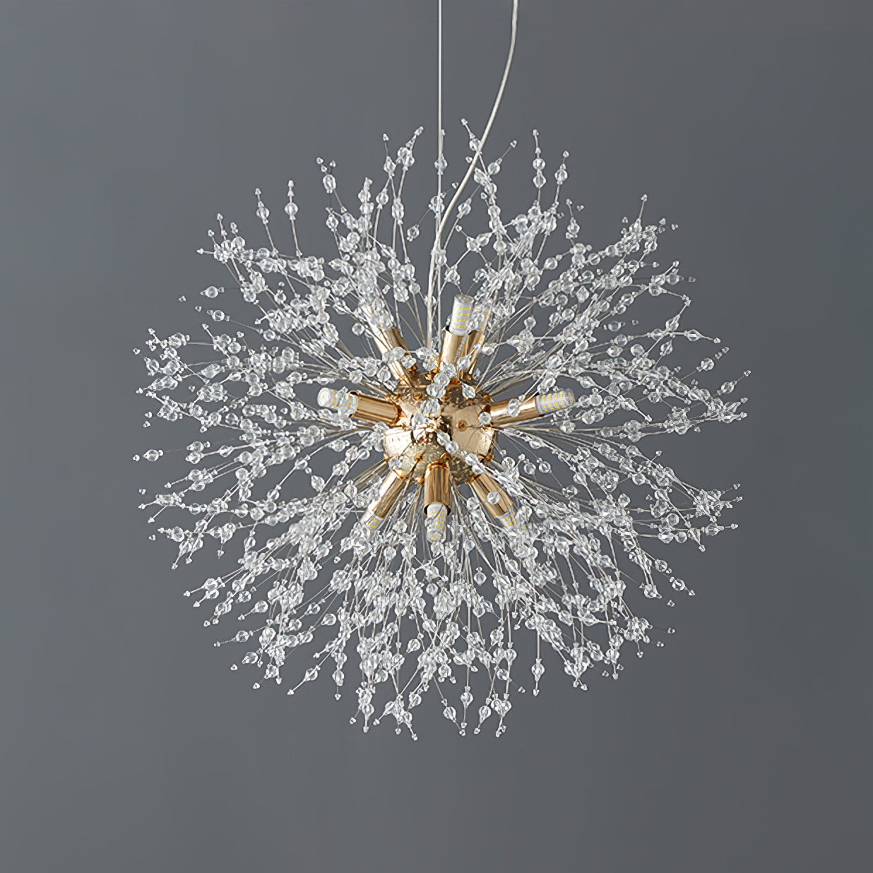 Lustra Lustre Cristal Pissenlit avec Cristaux