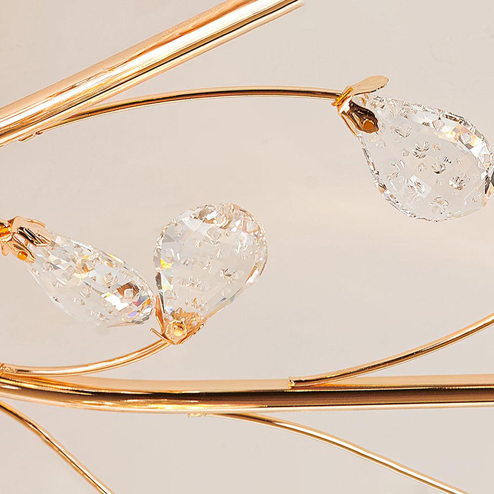 Aballs Postmoderne Luxe Fleur Cristal Plafonnier
