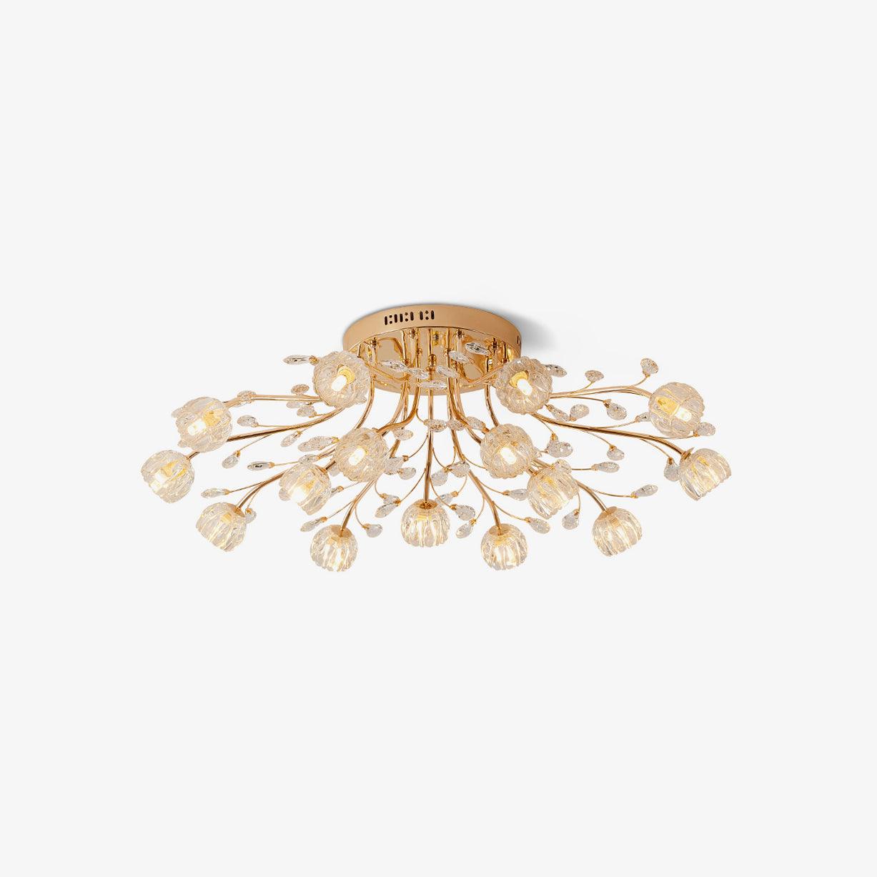 Aballs Postmoderne Luxe Fleur Cristal Plafonnier