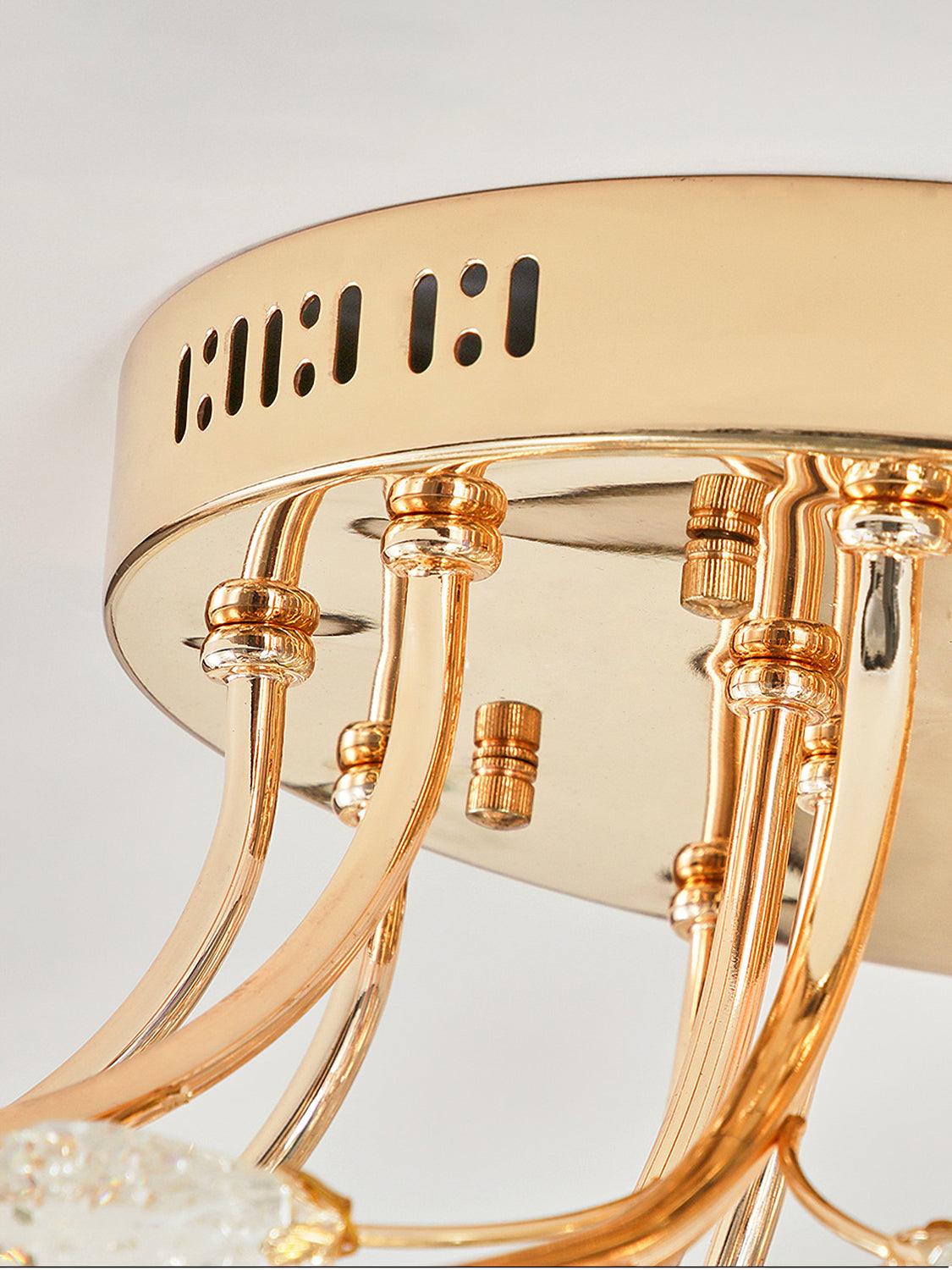 Aballs Postmoderne Luxe Fleur Cristal Plafonnier