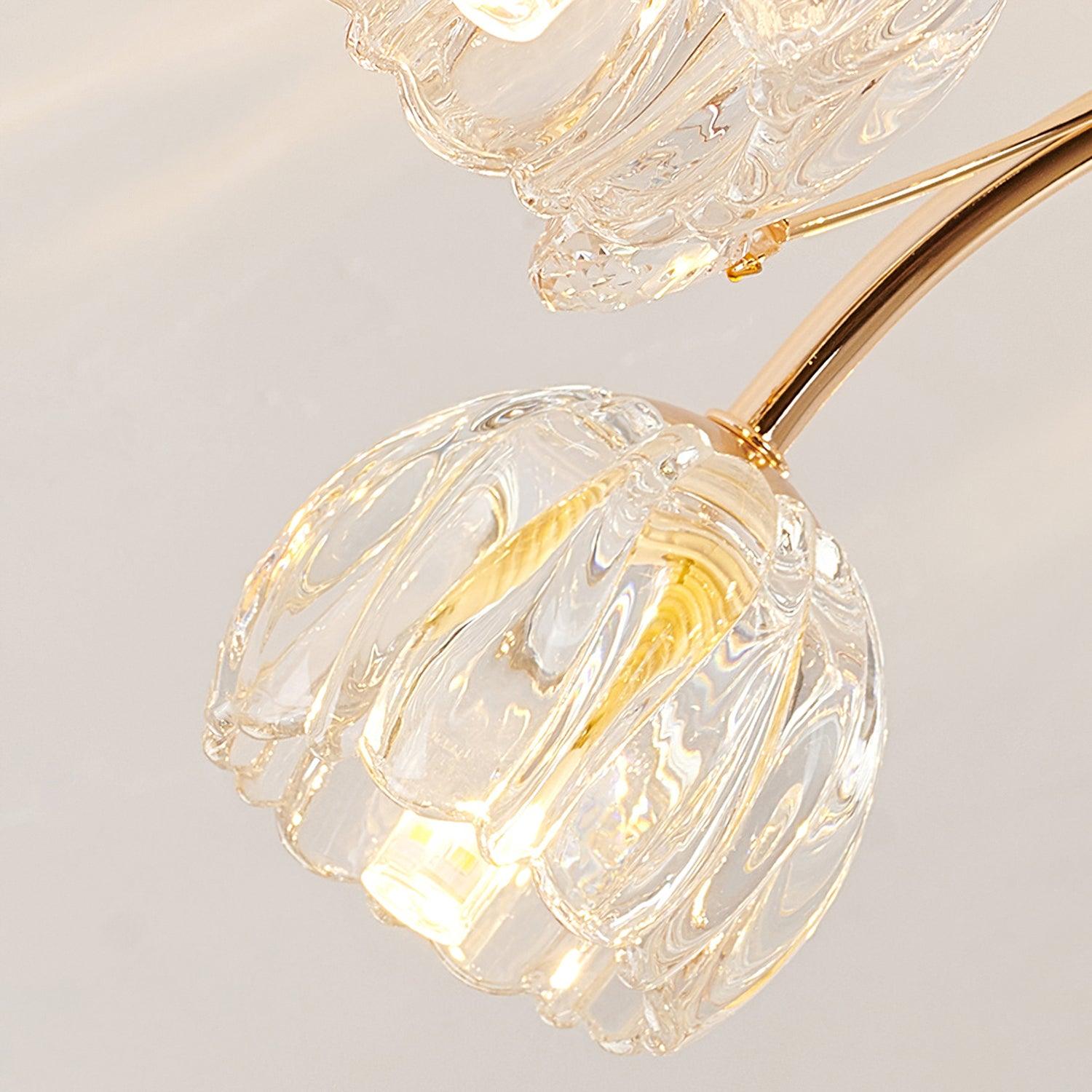 Aballs Postmoderne Luxe Fleur Cristal Plafonnier