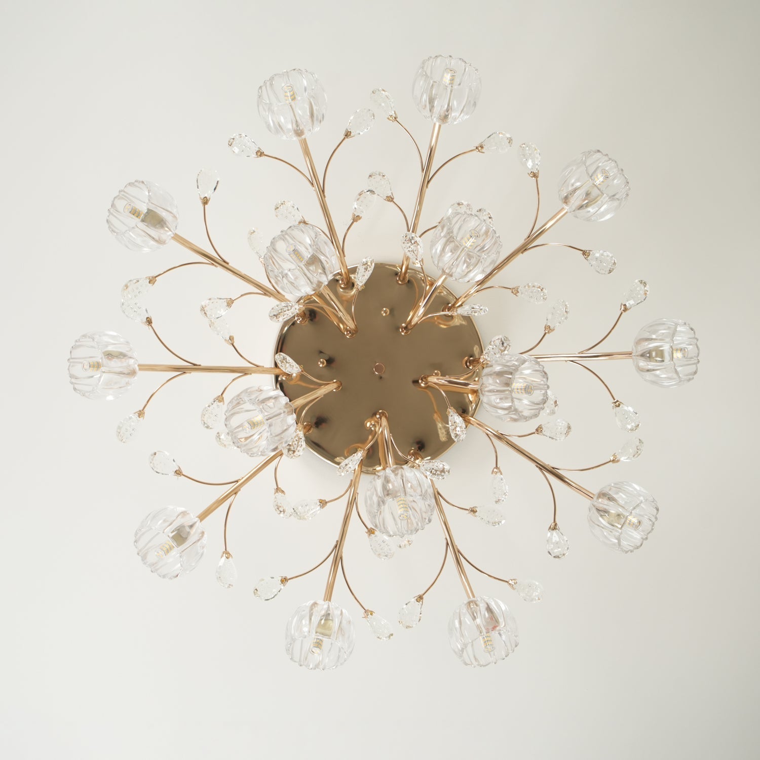Aballs Postmoderne Luxe Fleur Cristal Plafonnier