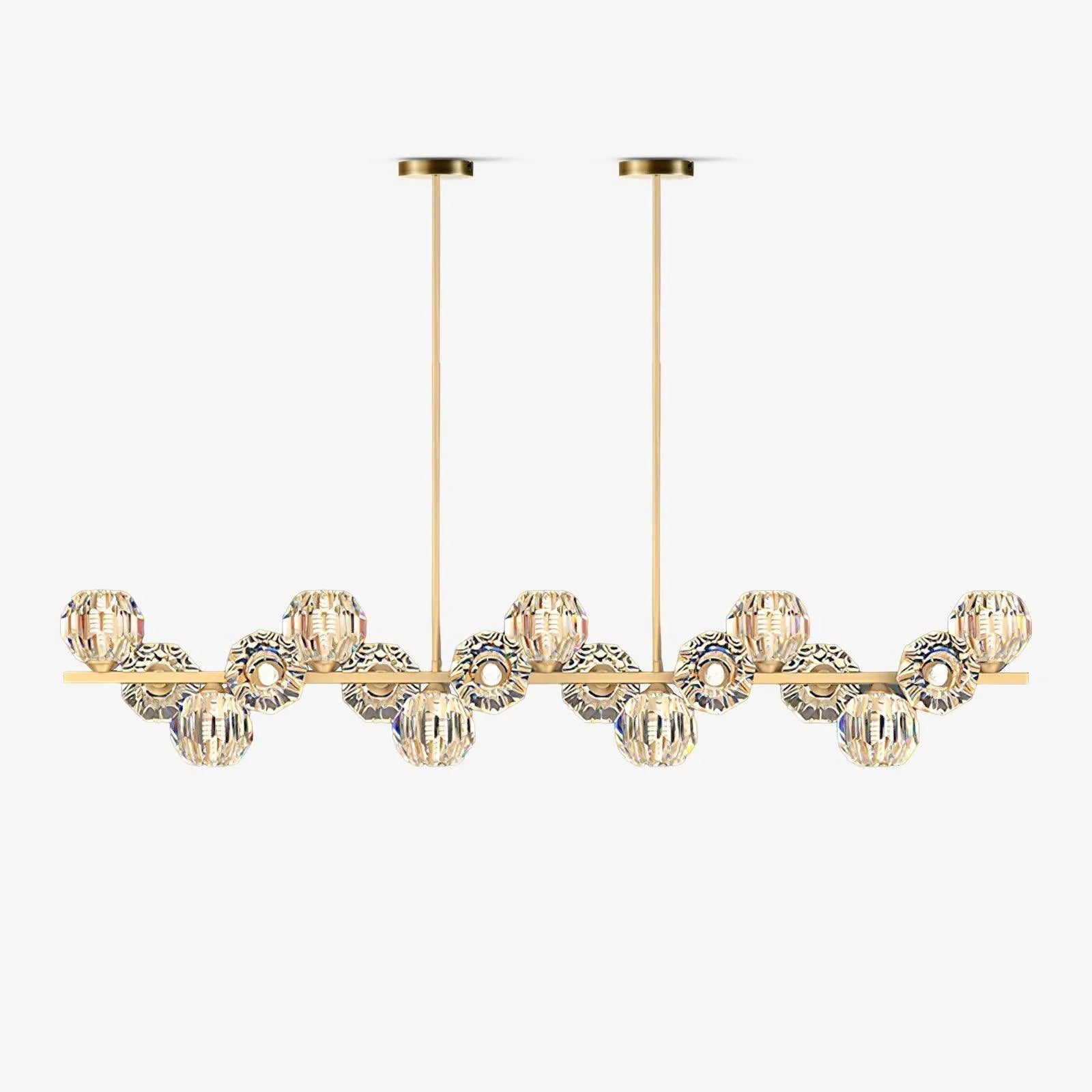 Vavynor Lustre Luxueux Boule Laiton Cristal Verre
