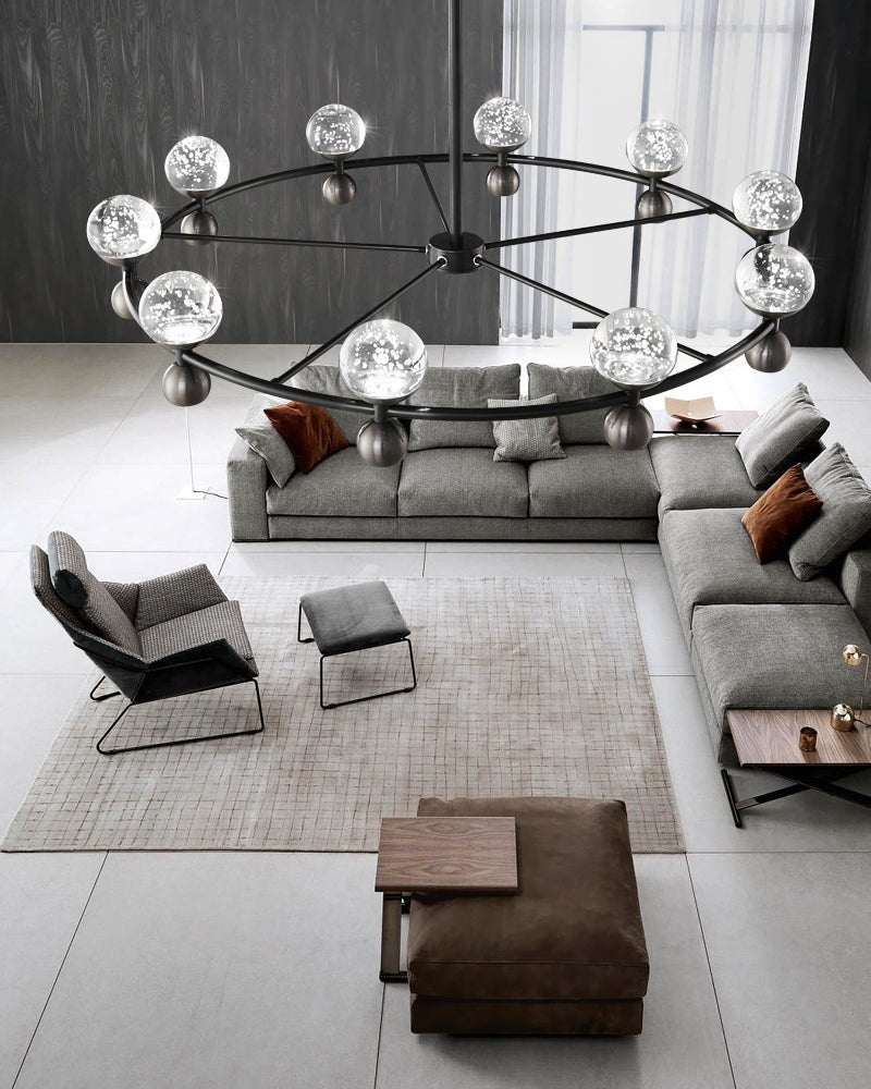 Lumiryn Orbital Verre Globe Lustre
