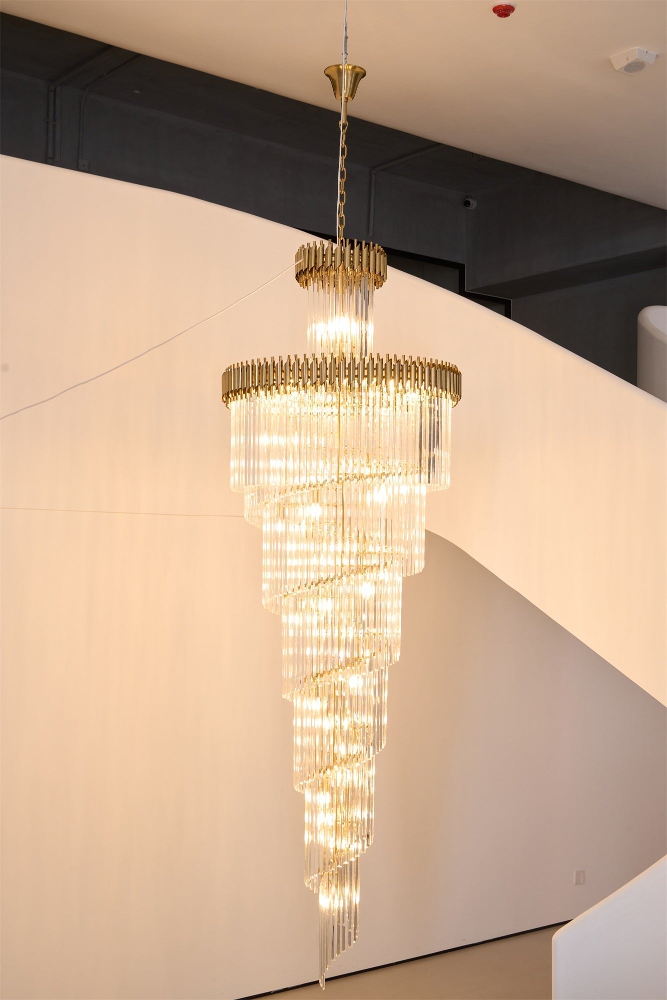 Eurmirila Lustre Luxueux en Cristal en Spirale