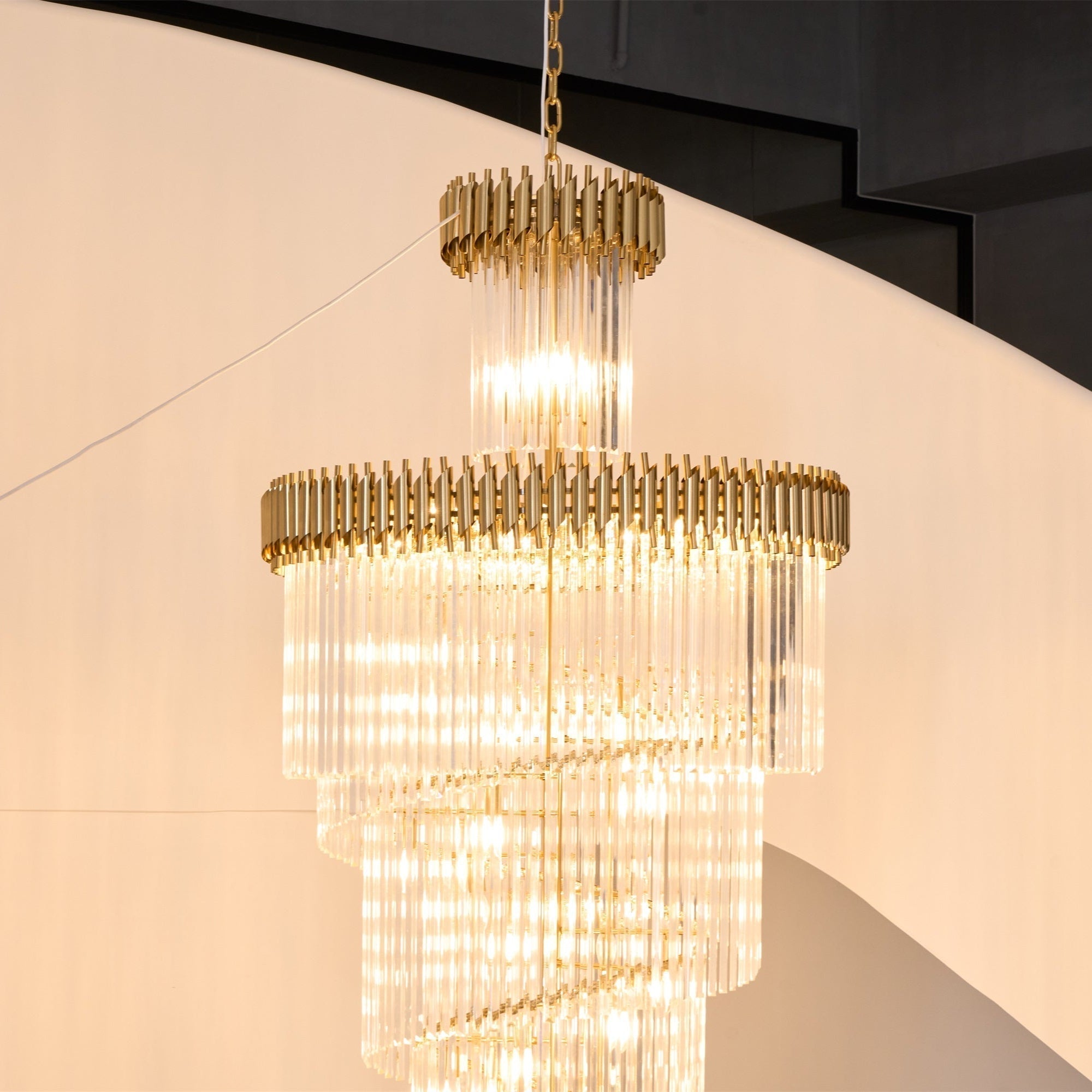 Eurmirila Lustre Luxueux en Cristal en Spirale