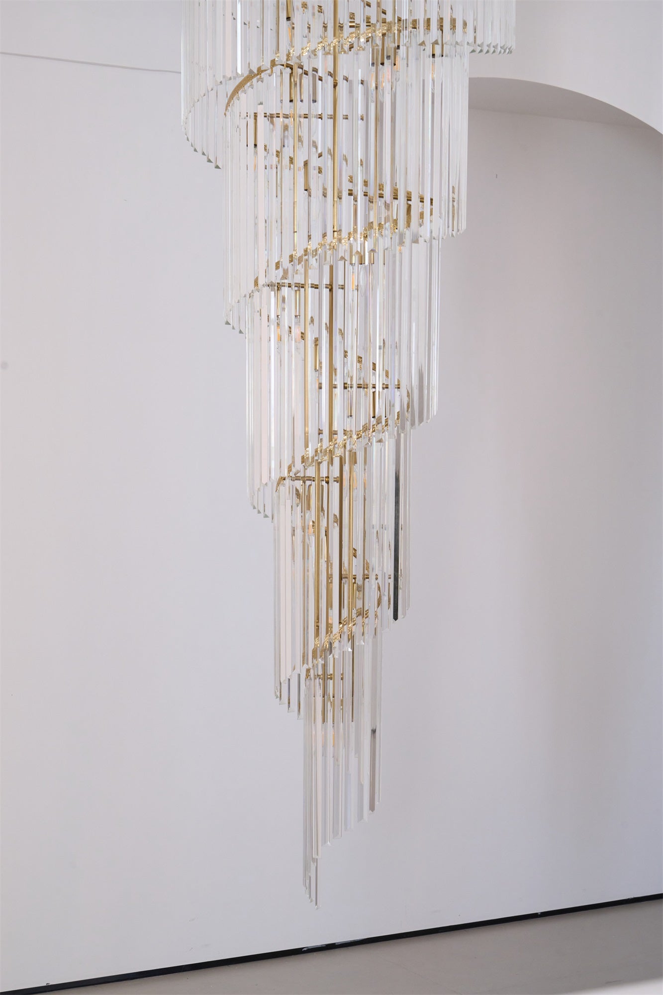 Eurmirila Lustre Luxueux en Cristal en Spirale