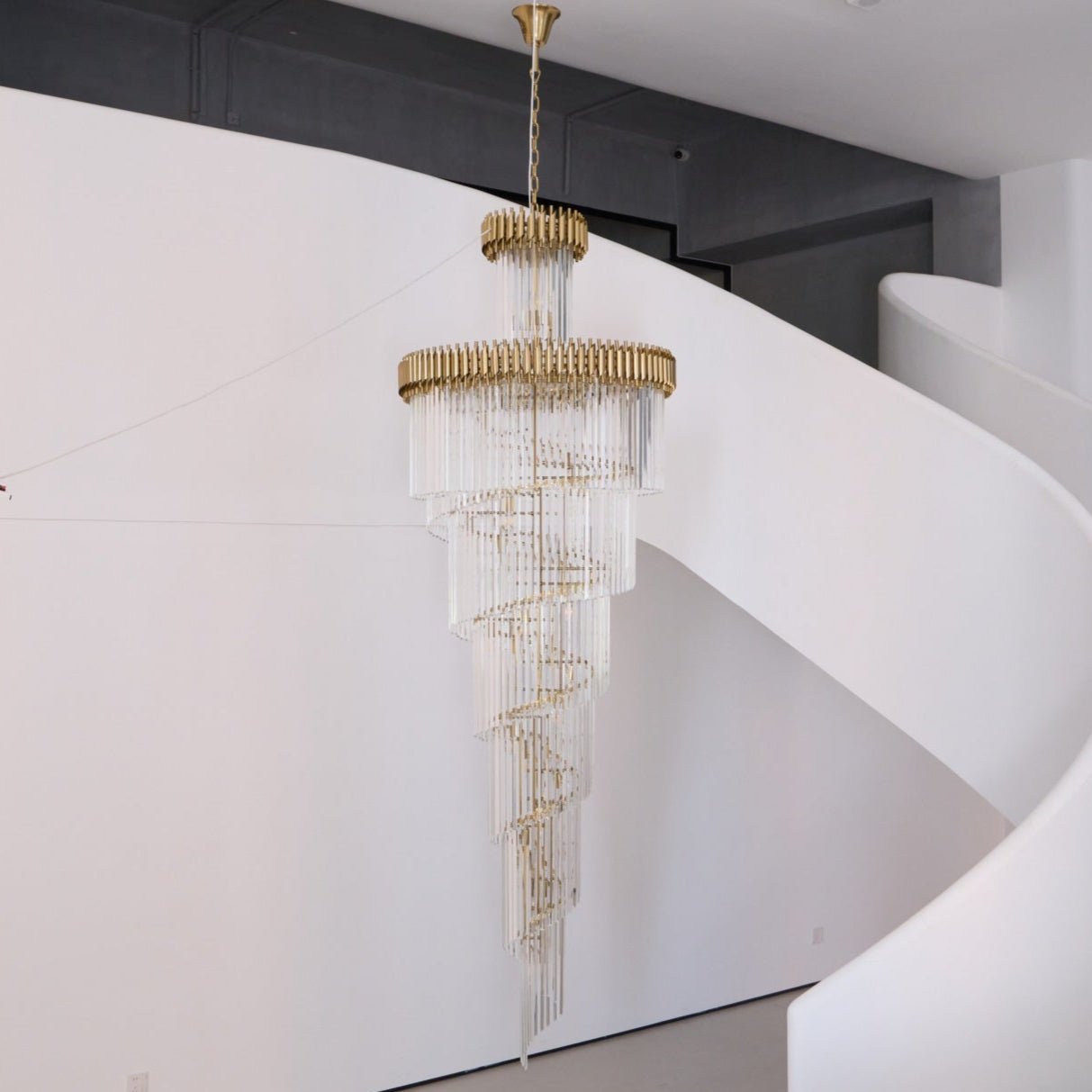 Eurmirila Lustre Luxueux en Cristal en Spirale