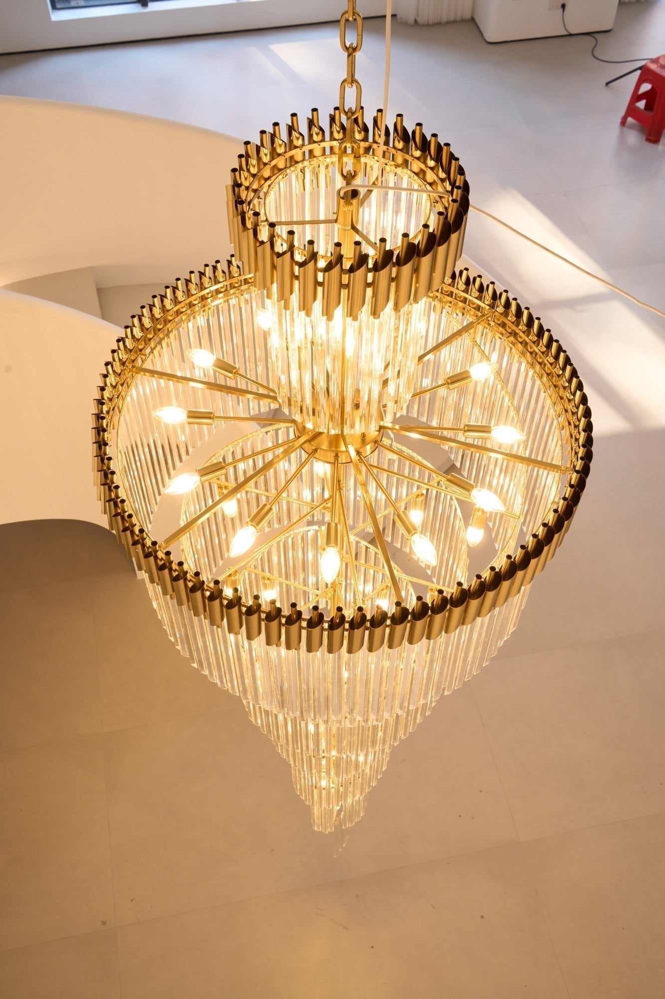 Eurmirila Lustre Luxueux en Cristal en Spirale