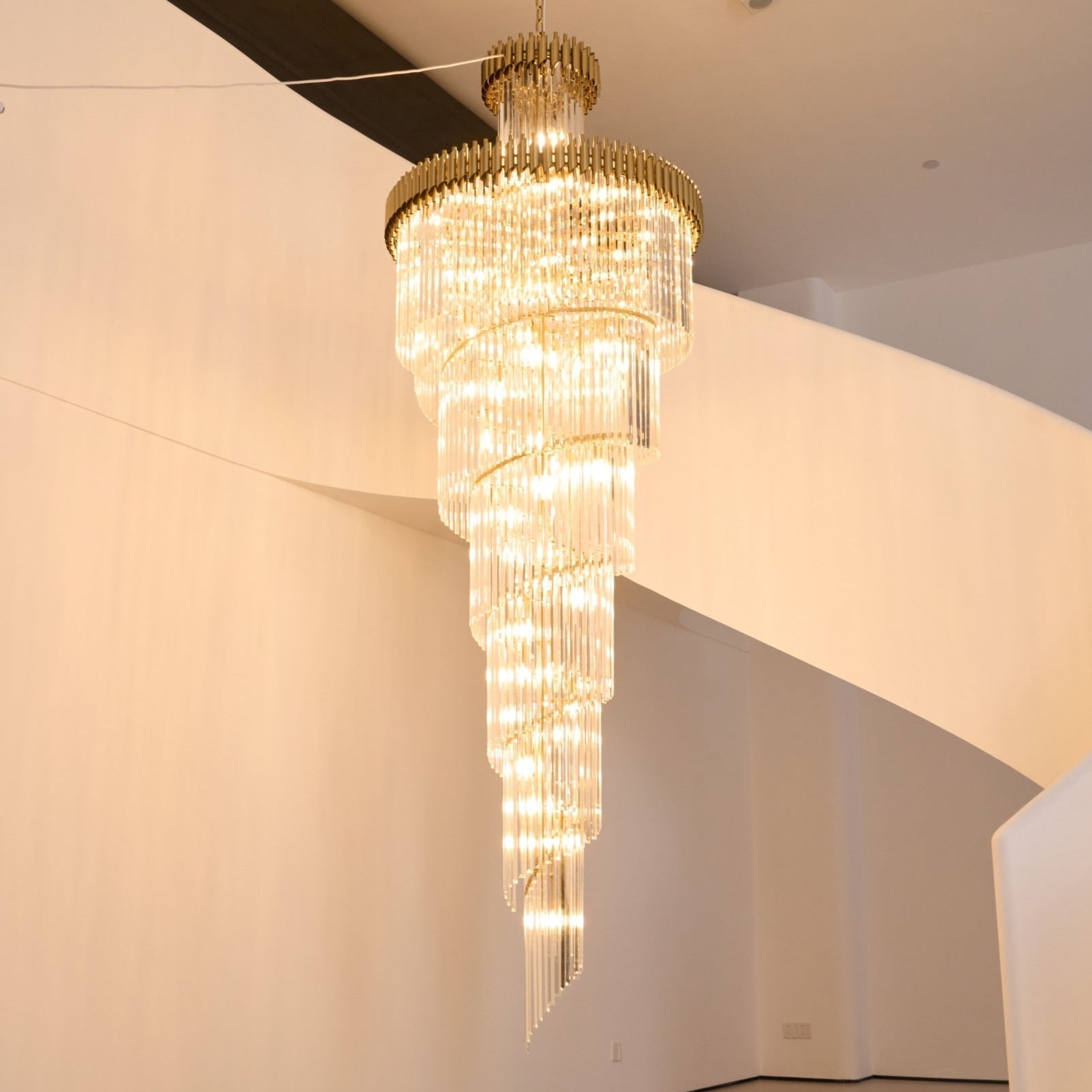 Eurmirila Lustre Luxueux en Cristal en Spirale