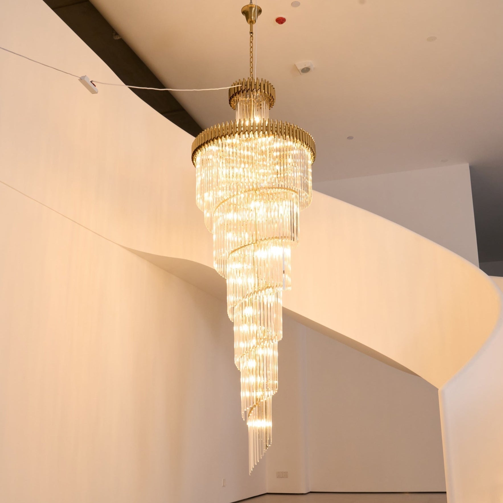 Eurmirila Lustre Luxueux en Cristal en Spirale