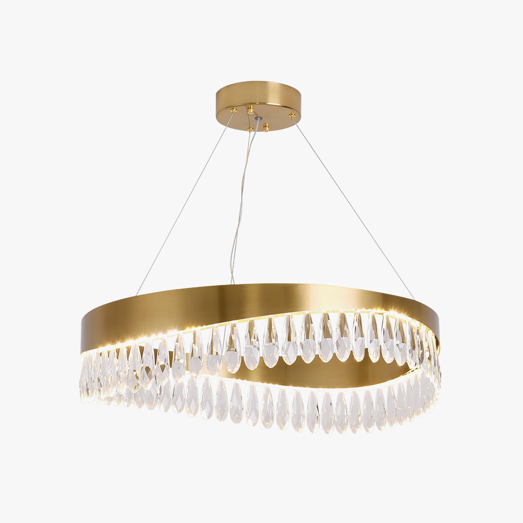 Lustra Lustre Anneau en Cristal Poli