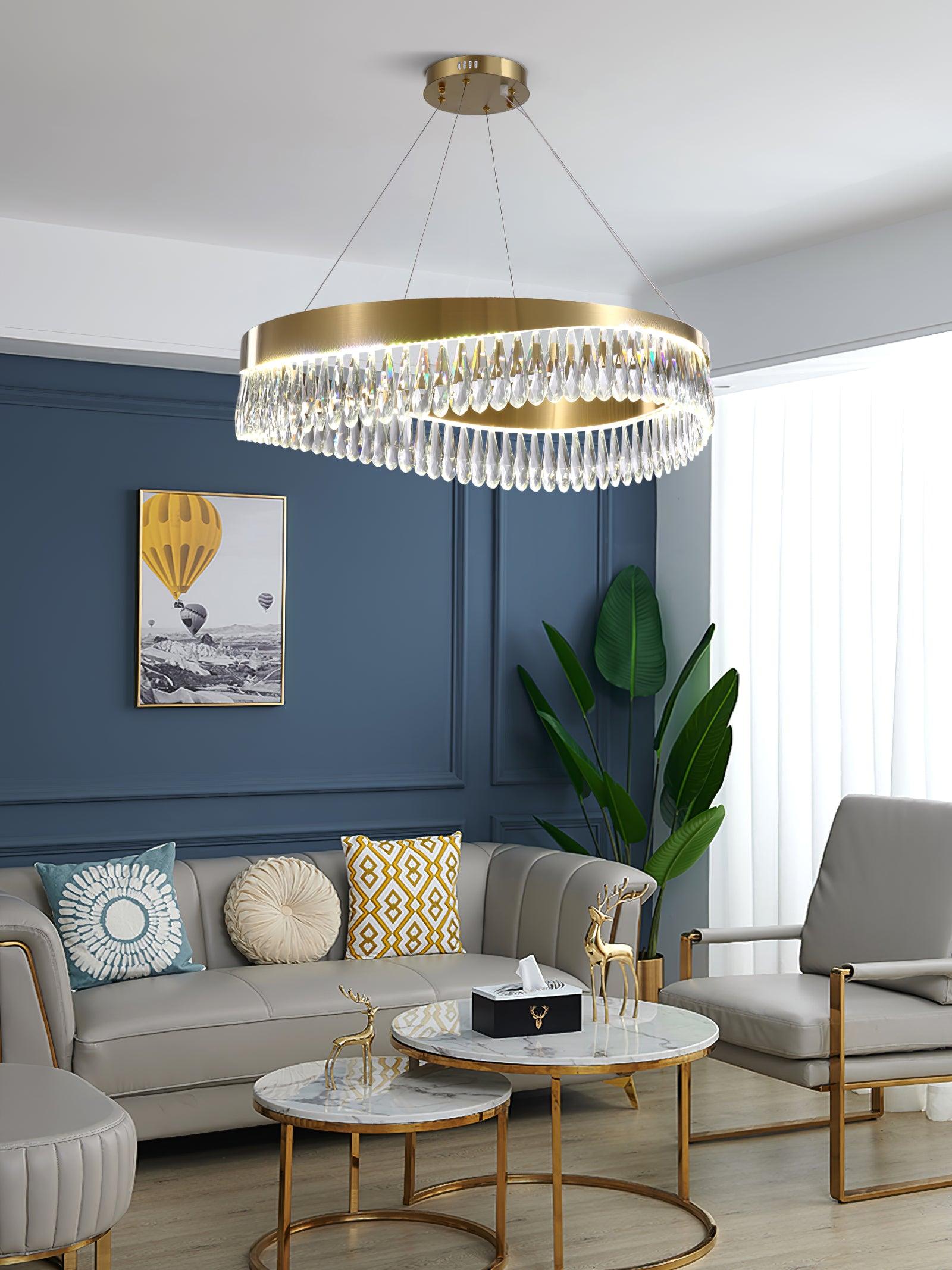 Lustra Lustre Anneau en Cristal Poli