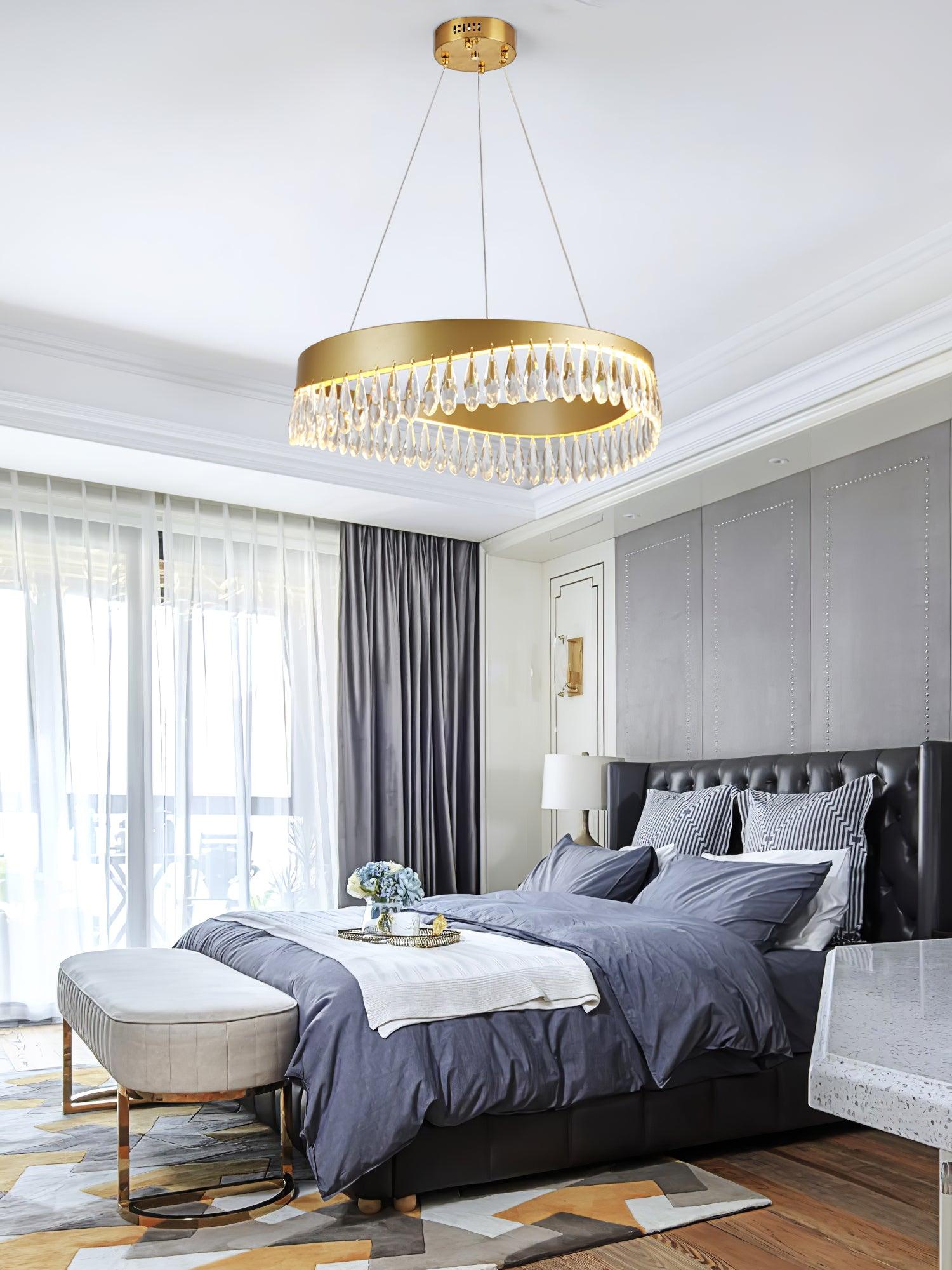 Lustra Lustre Anneau en Cristal Poli