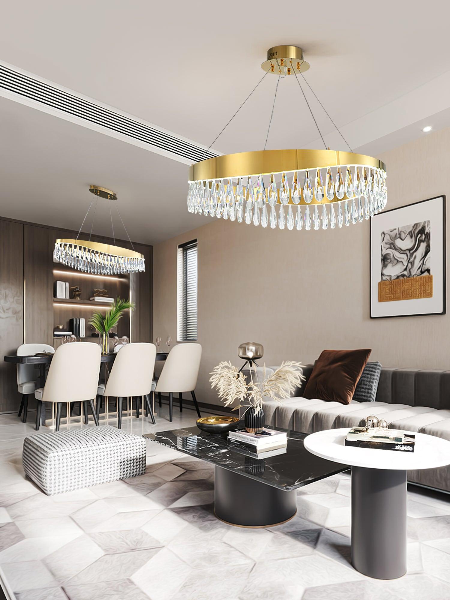 Lustra Lustre Anneau en Cristal Poli