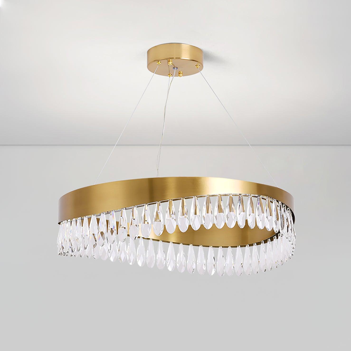 Lustra Lustre Anneau en Cristal Poli