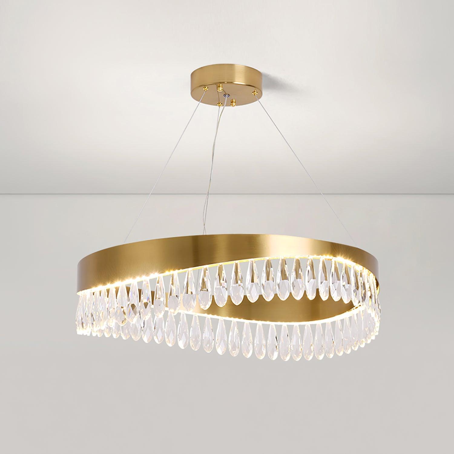 Lustra Lustre Anneau en Cristal Poli