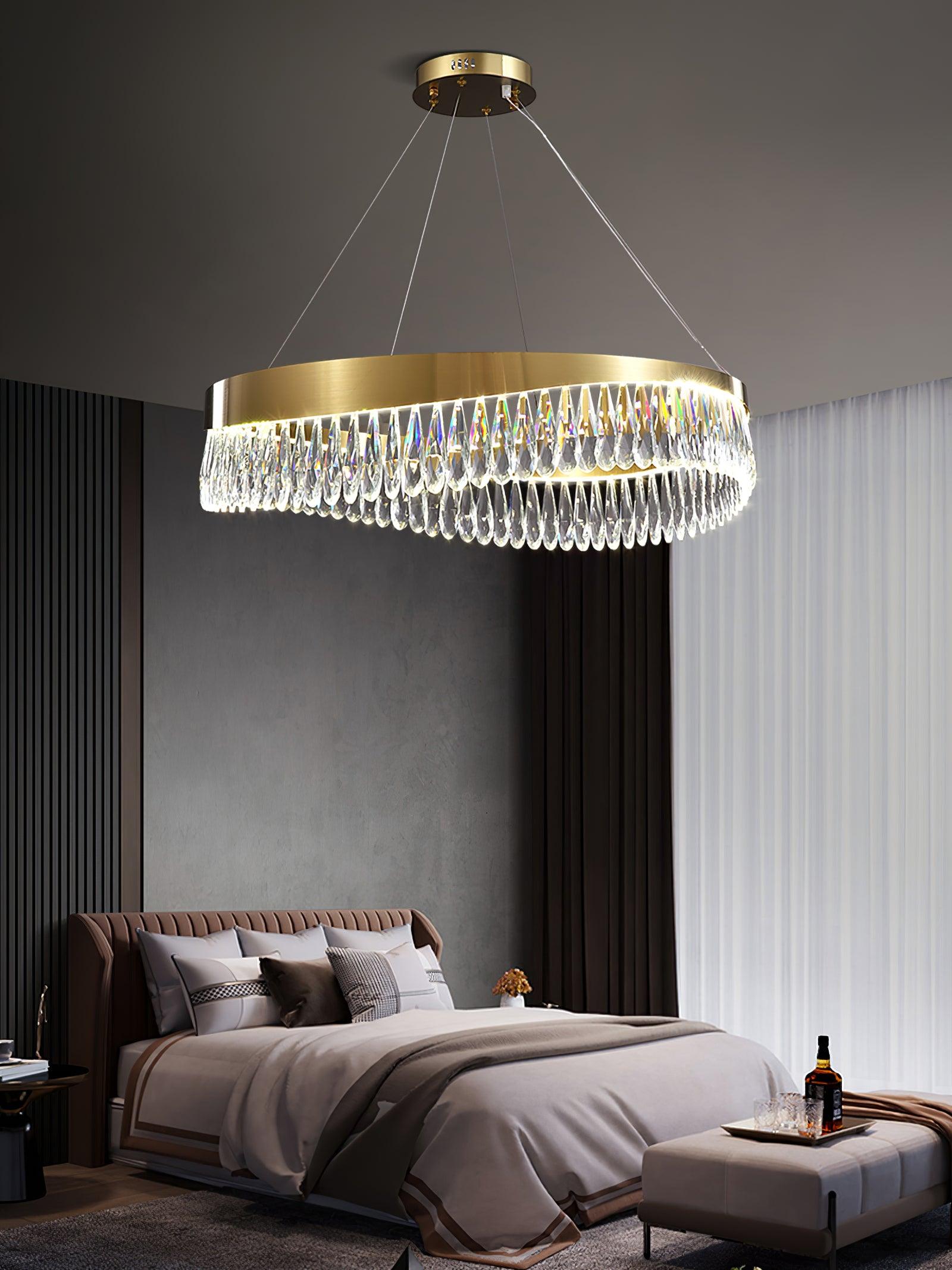 Lustra Lustre Anneau en Cristal Poli