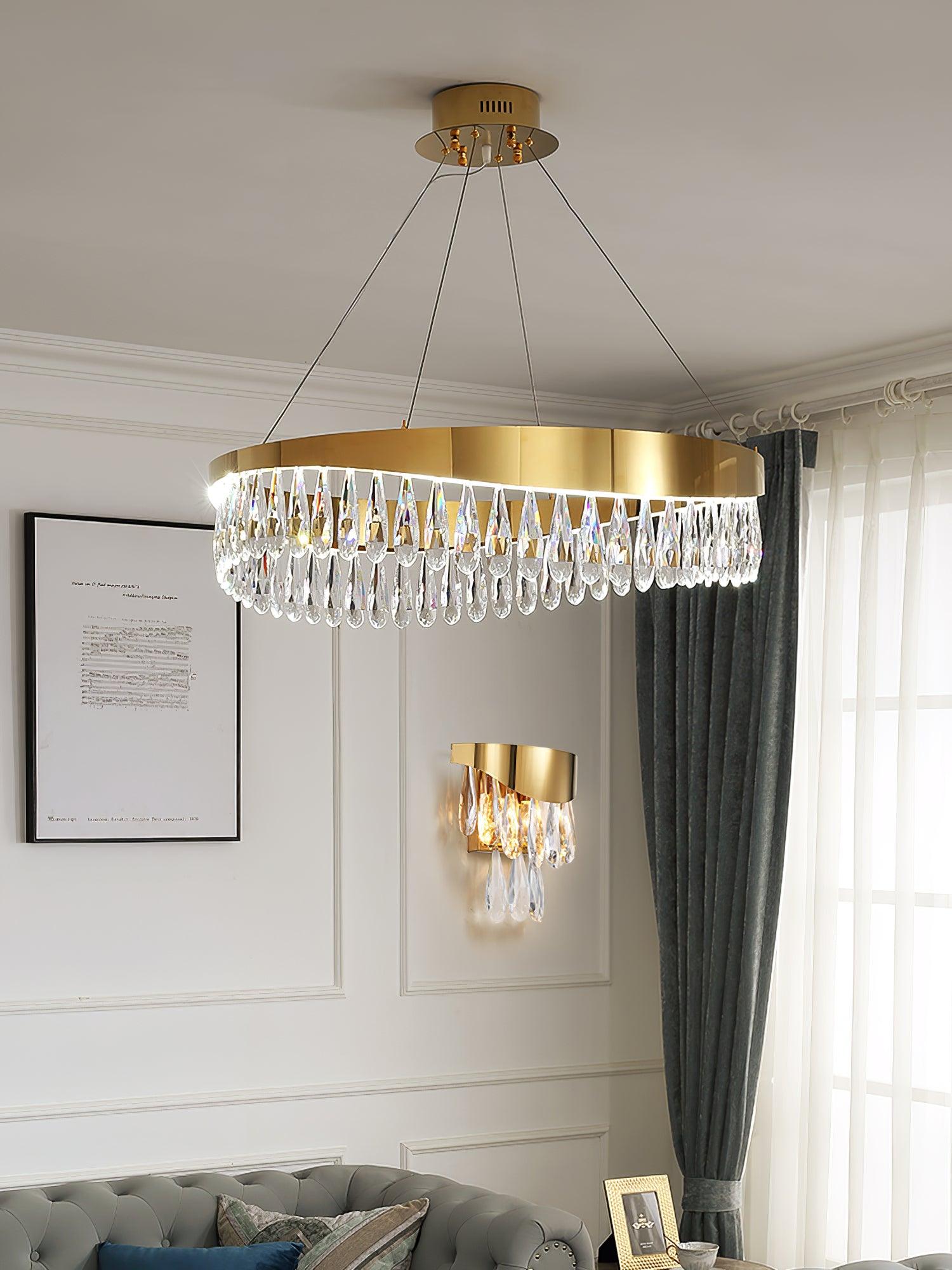 Lustra Lustre Anneau en Cristal Poli