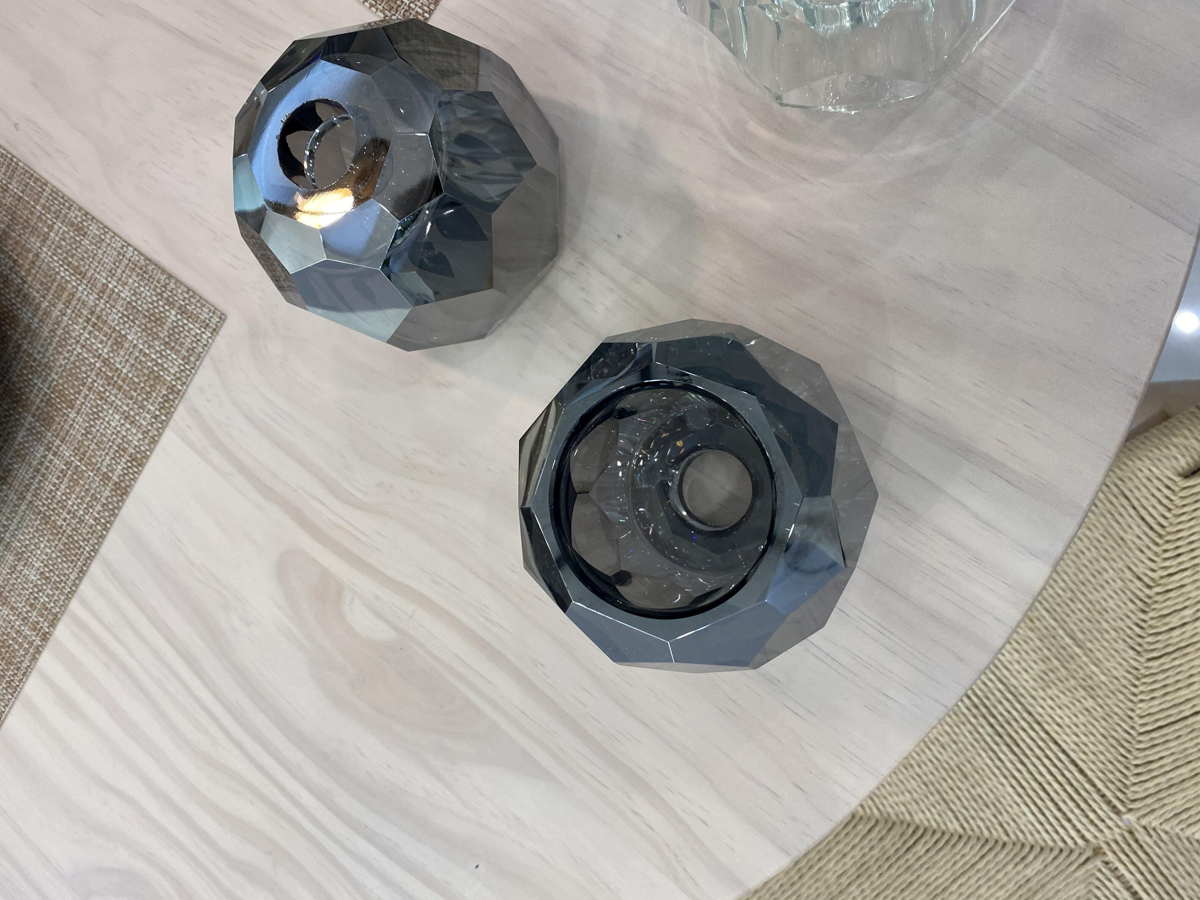 Lustra Suspension Lampe Boule en Cristal et Laiton en Grappe