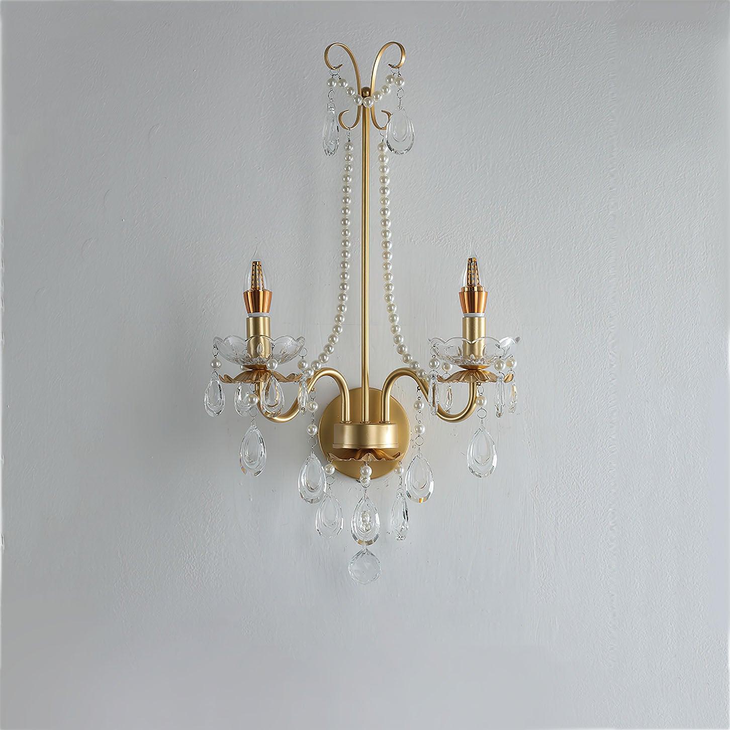 Nydoraris Applique Murale Cristal Chaîne de Perles Élégance