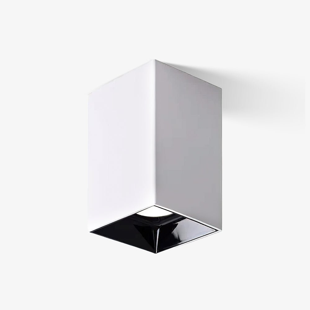 Lustra Plafonnier Cube Carré Noir Projecteur