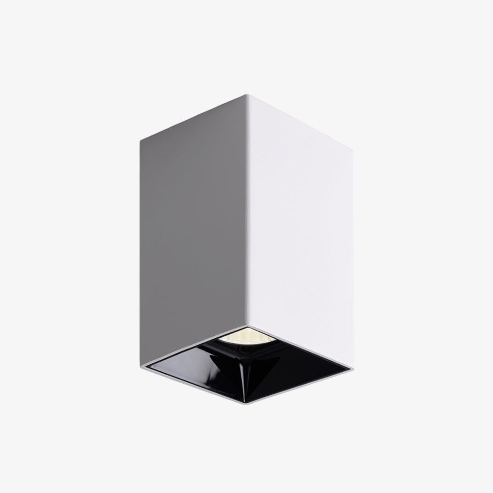 Lustra Plafonnier Cube Carré Noir Projecteur