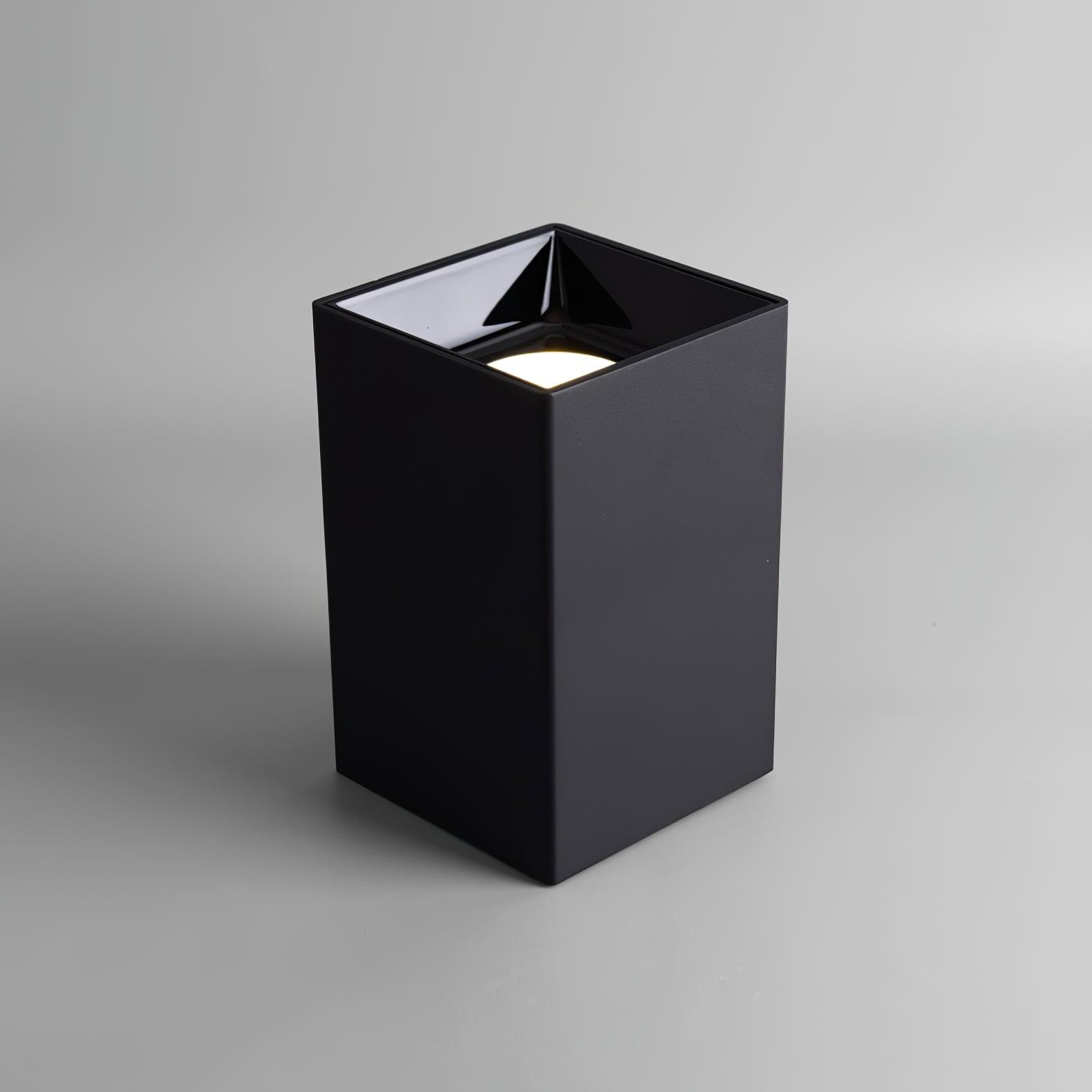 Lustra Plafonnier Cube Carré Noir Projecteur
