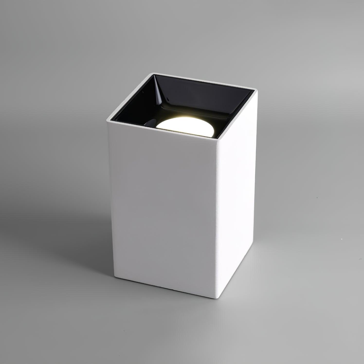 Lustra Plafonnier Cube Carré Noir Projecteur