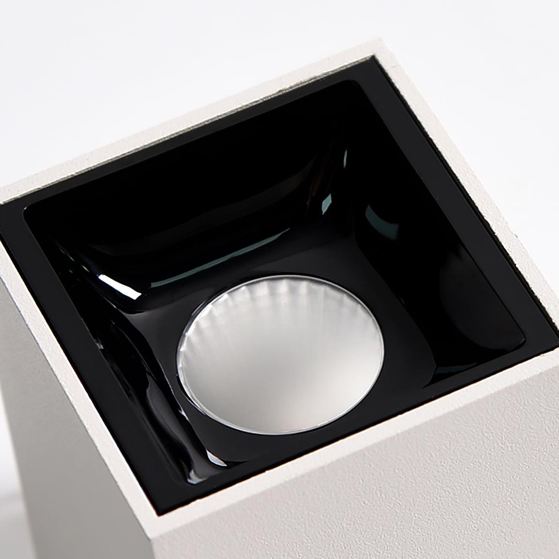 Lustra Plafonnier Cube Carré Noir Projecteur