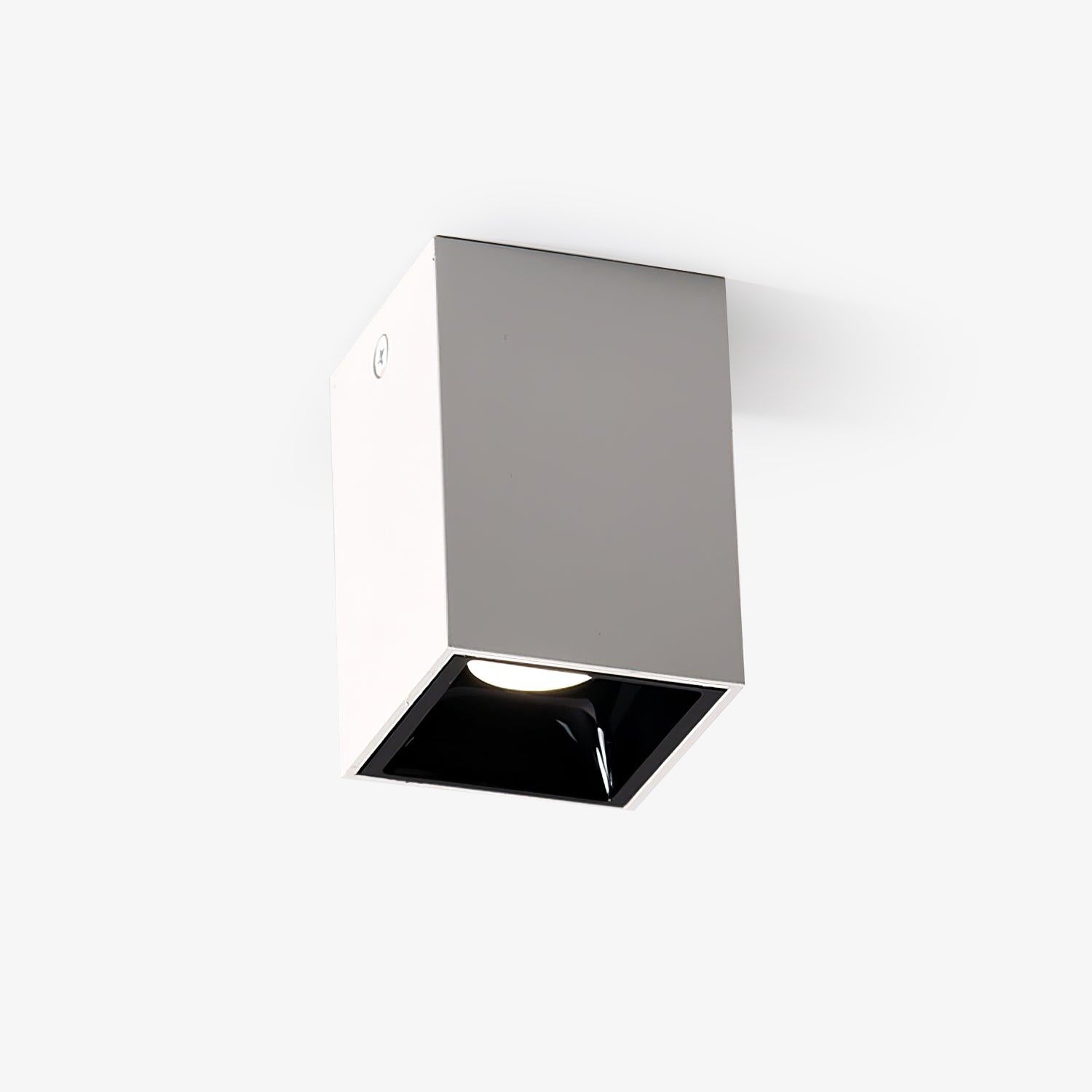Lustra Plafonnier Cube Carré Noir Projecteur