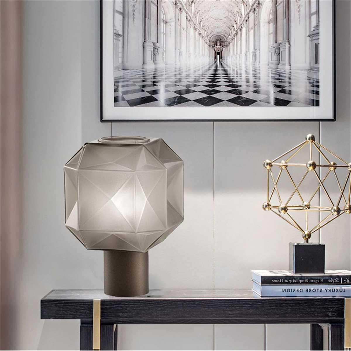 Ivsileth Lampe de Table Art Nordique en Verre Haut de Gamme