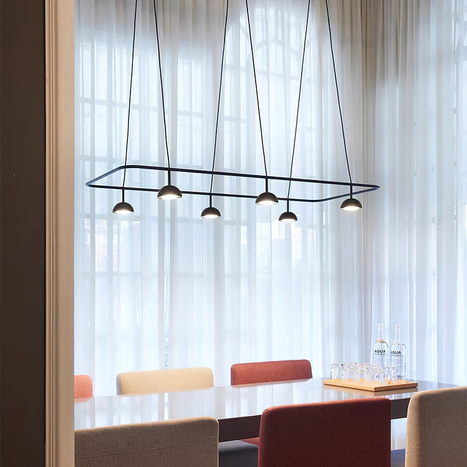 Aurora Lustre LED Élégant