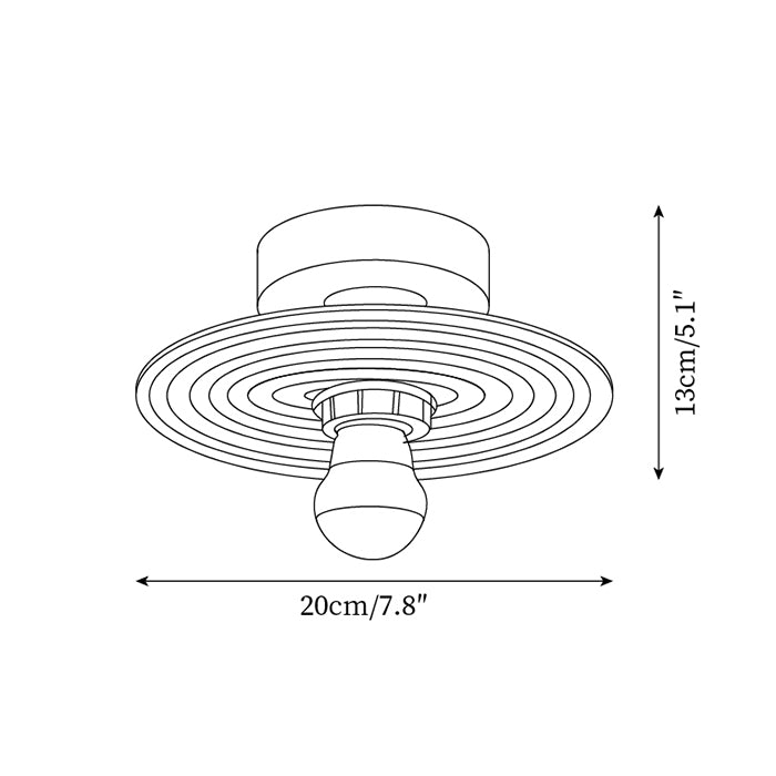 Curios Lumière de Plafond Spirale en verre Avec Base en Chrome