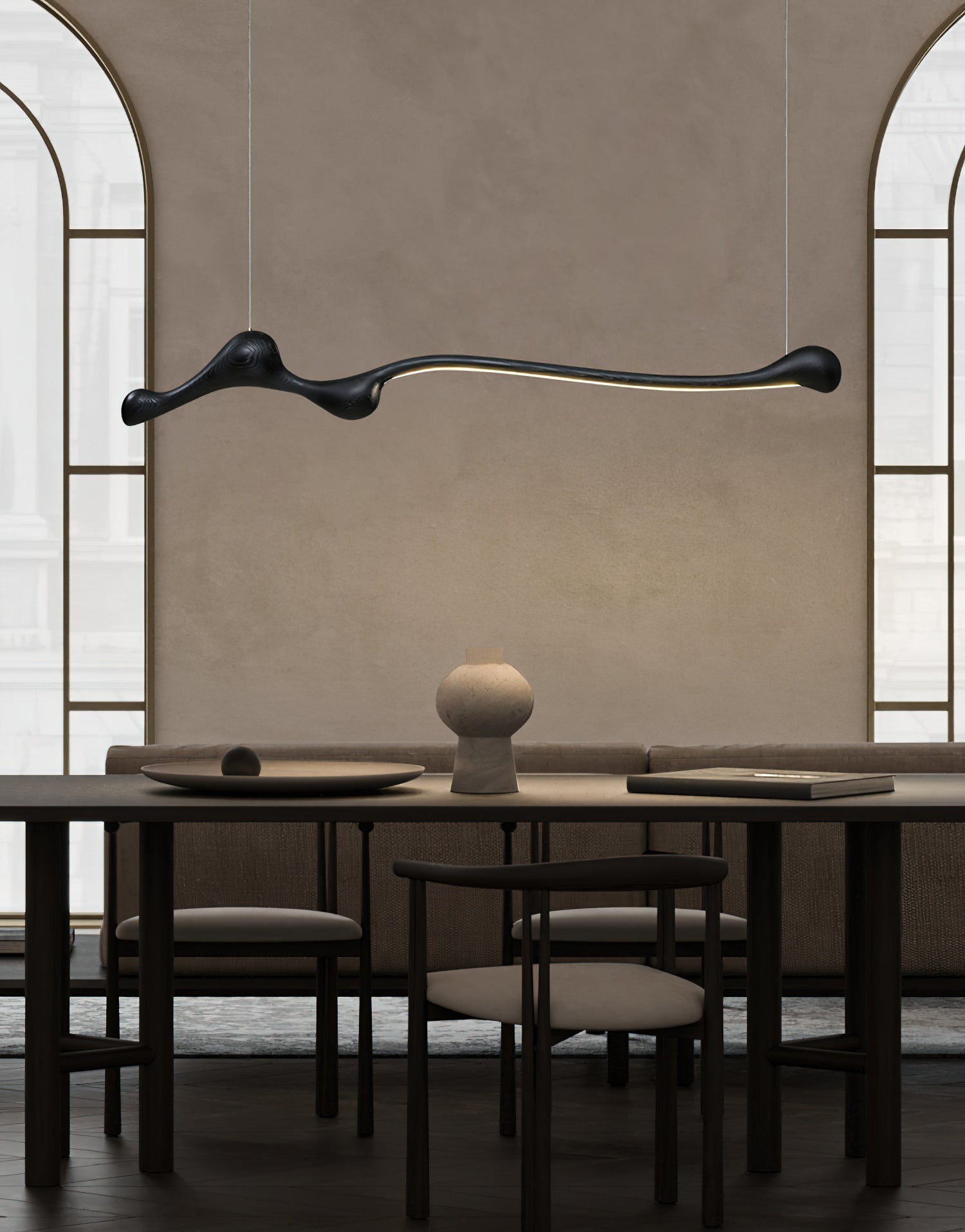 Solarace Lampe à suspension rétro en bois