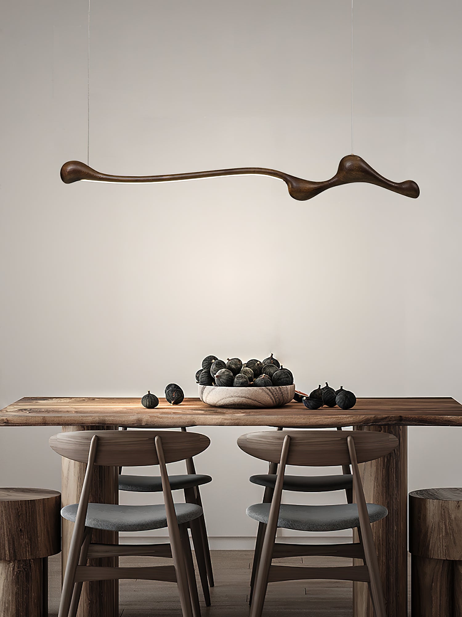 Solarace Lampe à suspension rétro en bois