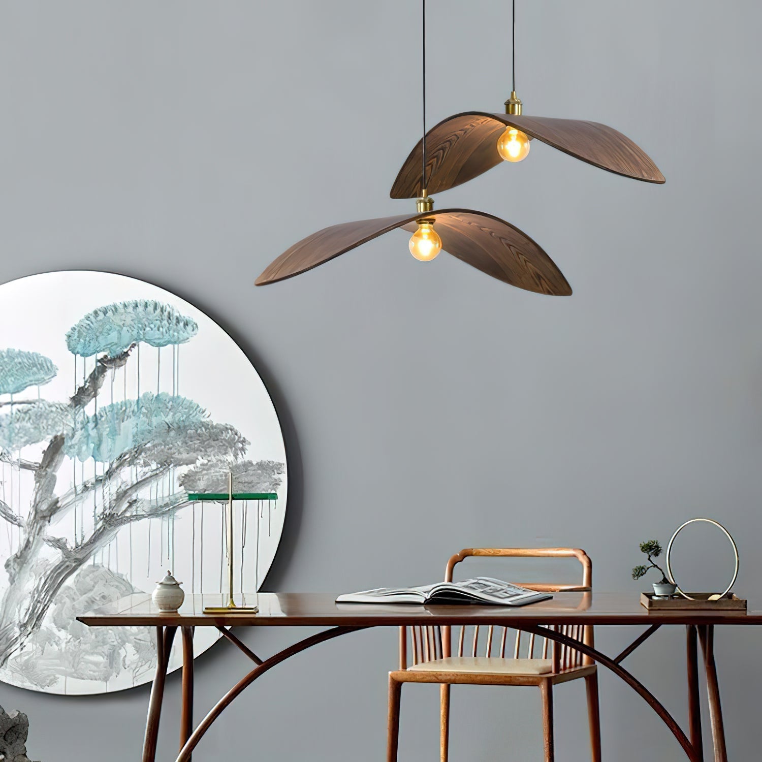 Lymiror Suspension en Bois Art Nordique