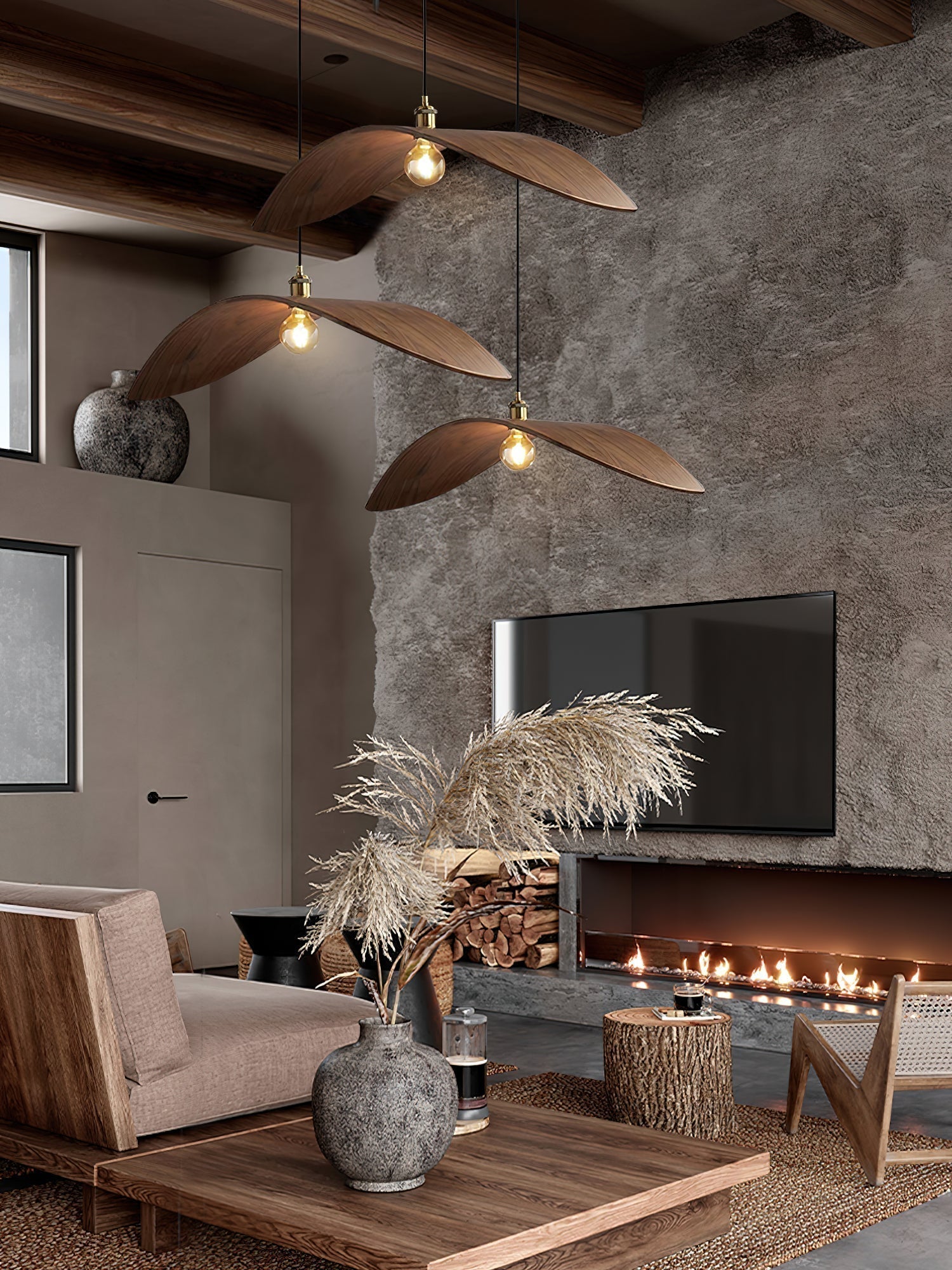Lymiror Suspension en Bois Art Nordique