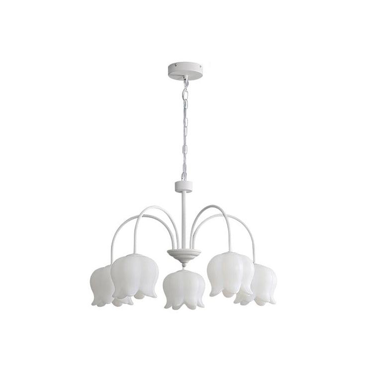 Lustra Lustre Floral Blanc Élégant