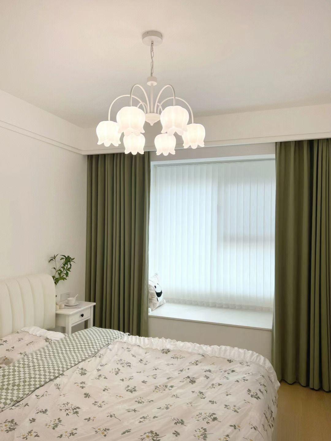 Lustra Lustre Floral Blanc Élégant