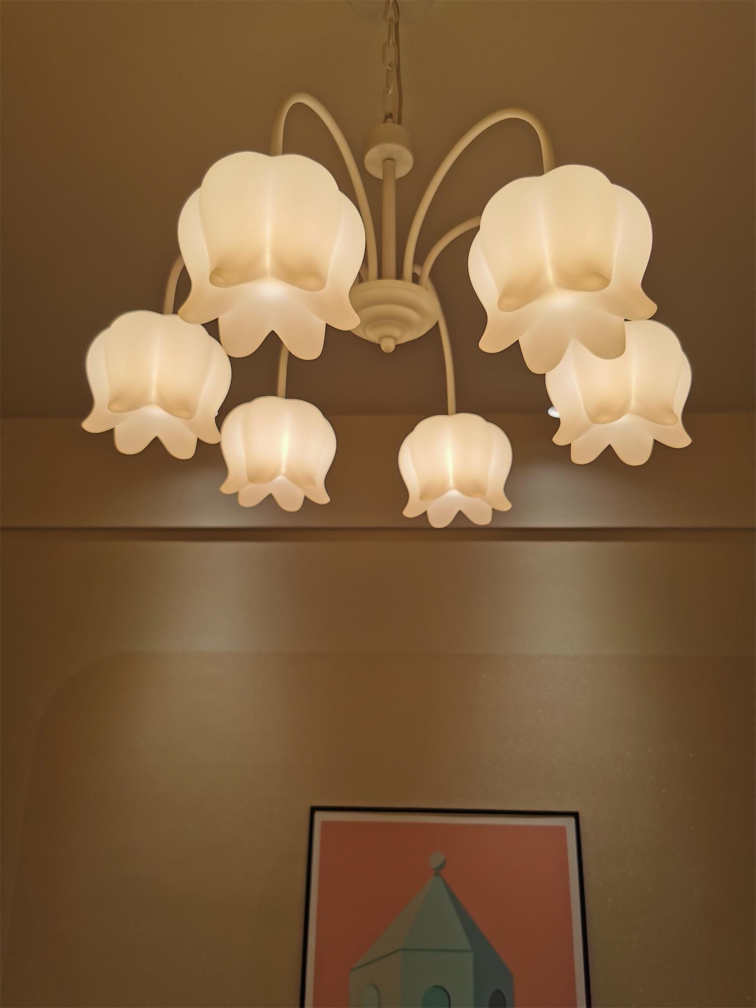 Lustra Lustre Floral Blanc Élégant