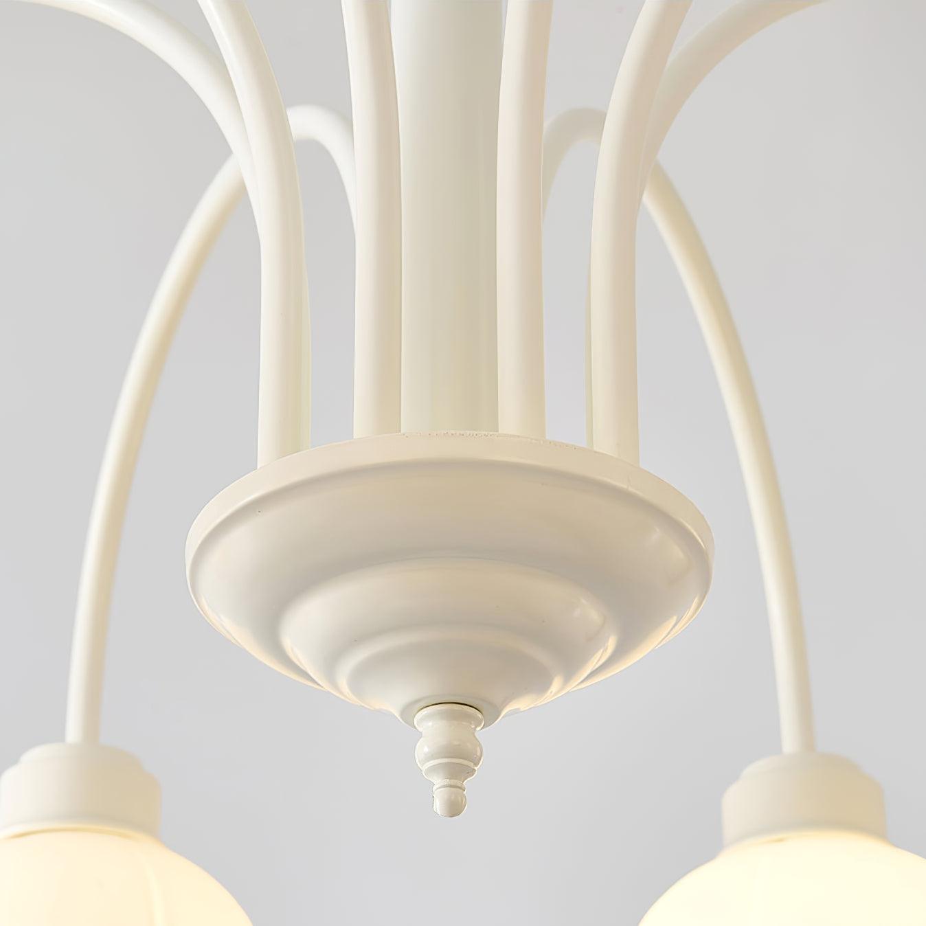 Lustra Lustre Floral Blanc Élégant