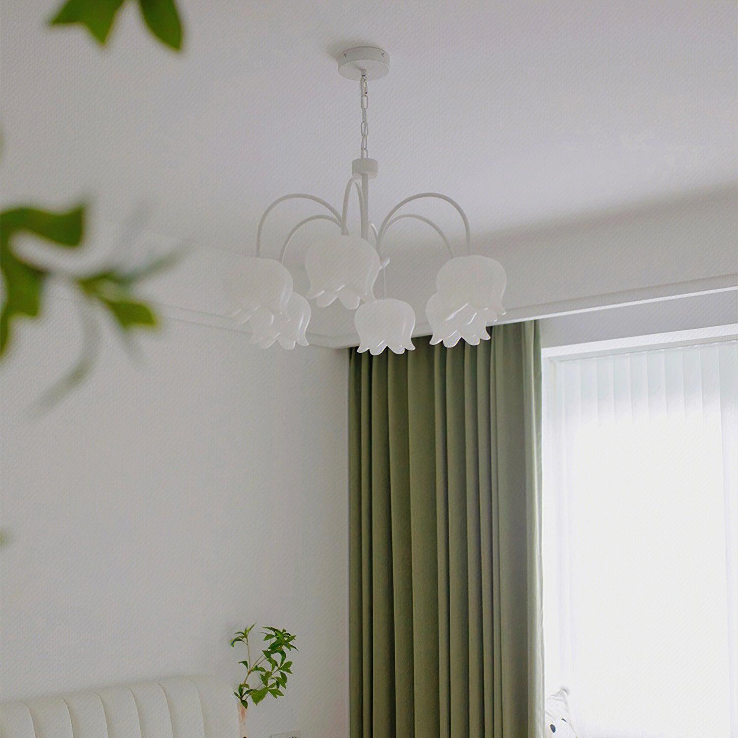 Lustra Lustre Floral Blanc Élégant
