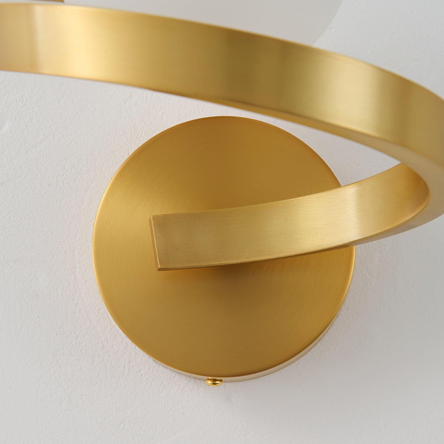 Curved Applique Murale Spirale en Laiton