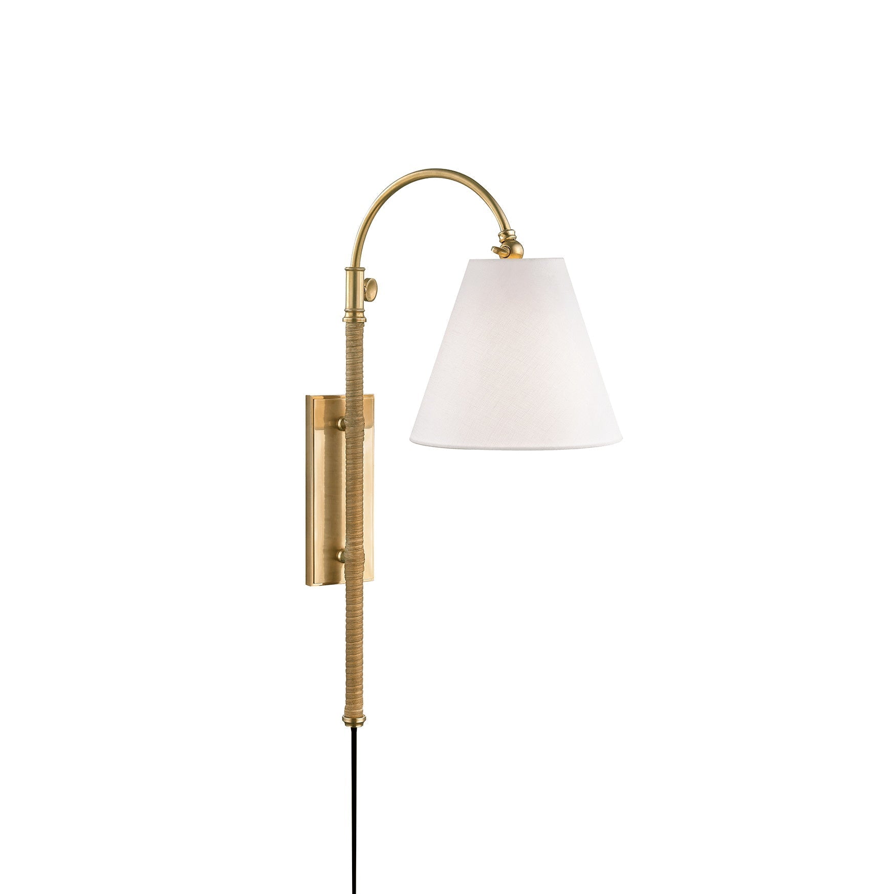 Elan Applique Murale Moderne Minimaliste En Laiton Et Tissu