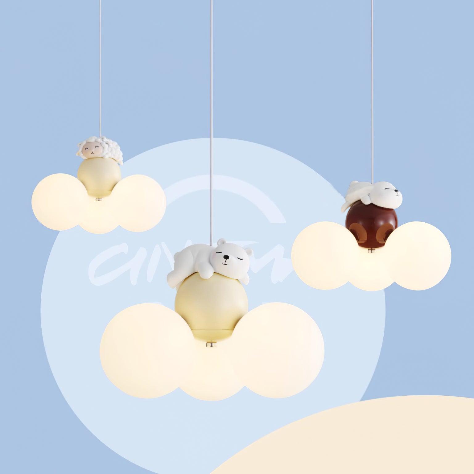 Aria Lampe Suspension Résine Animaux Mignons