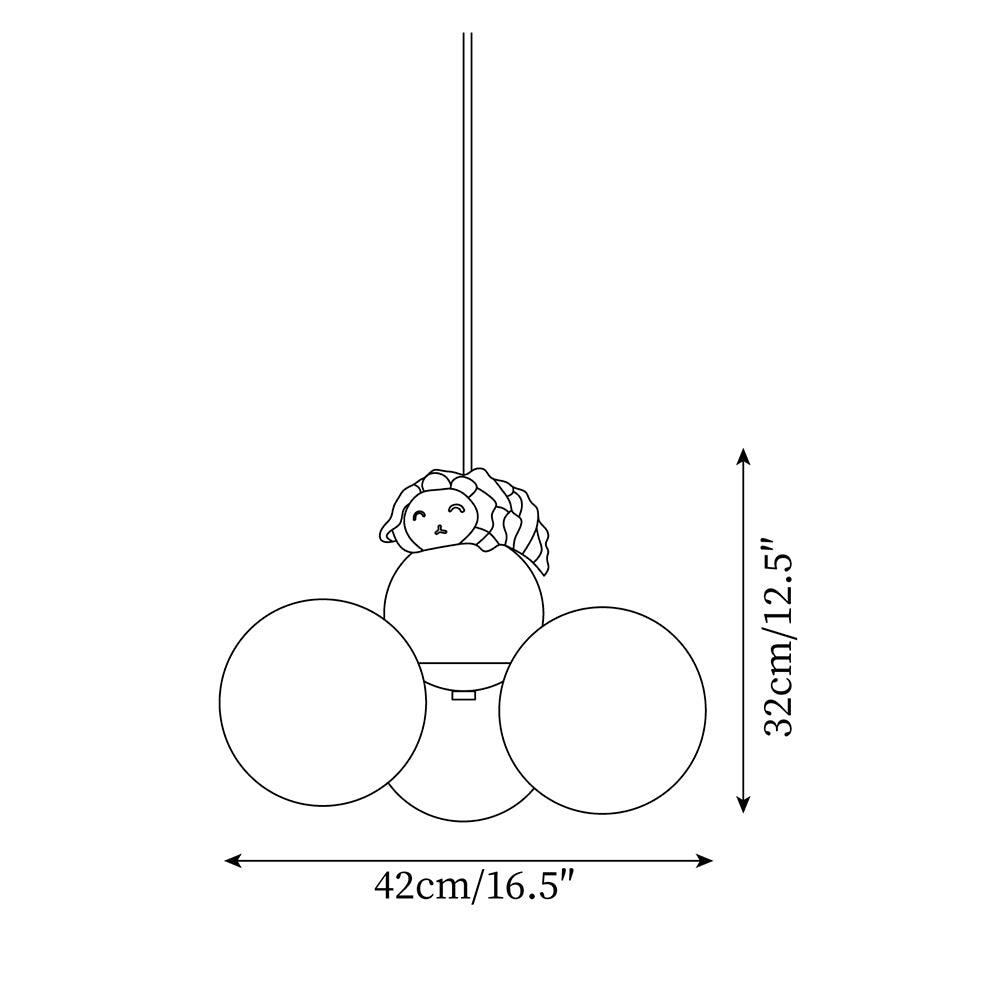 Aria Lampe Suspension Résine Animaux Mignons