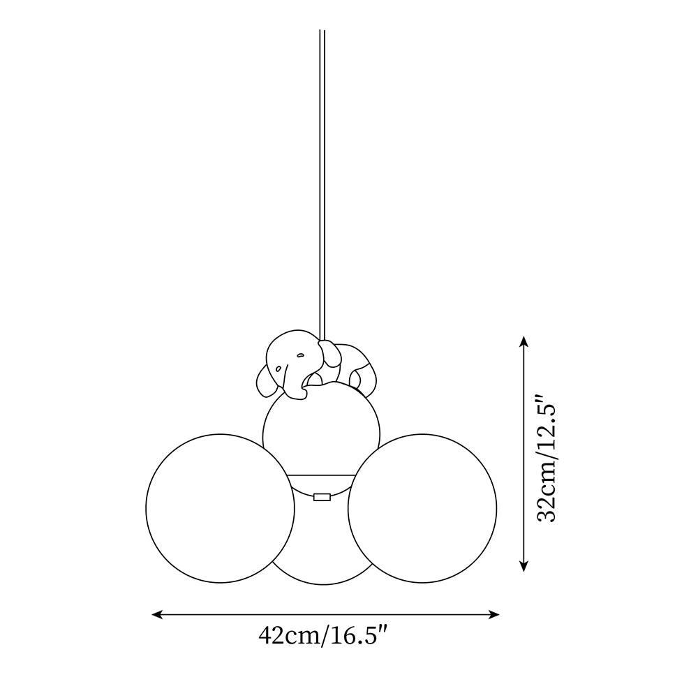 Aria Lampe Suspension Résine Animaux Mignons